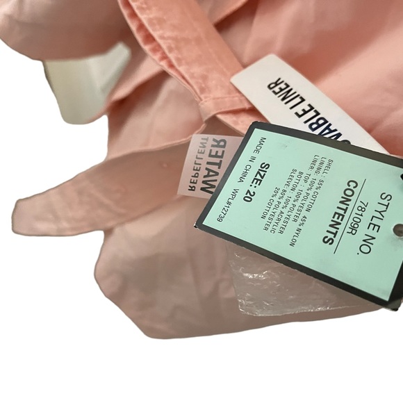 Rainshedder Pink Coat Size 20 NWT - Picture 7 of 7